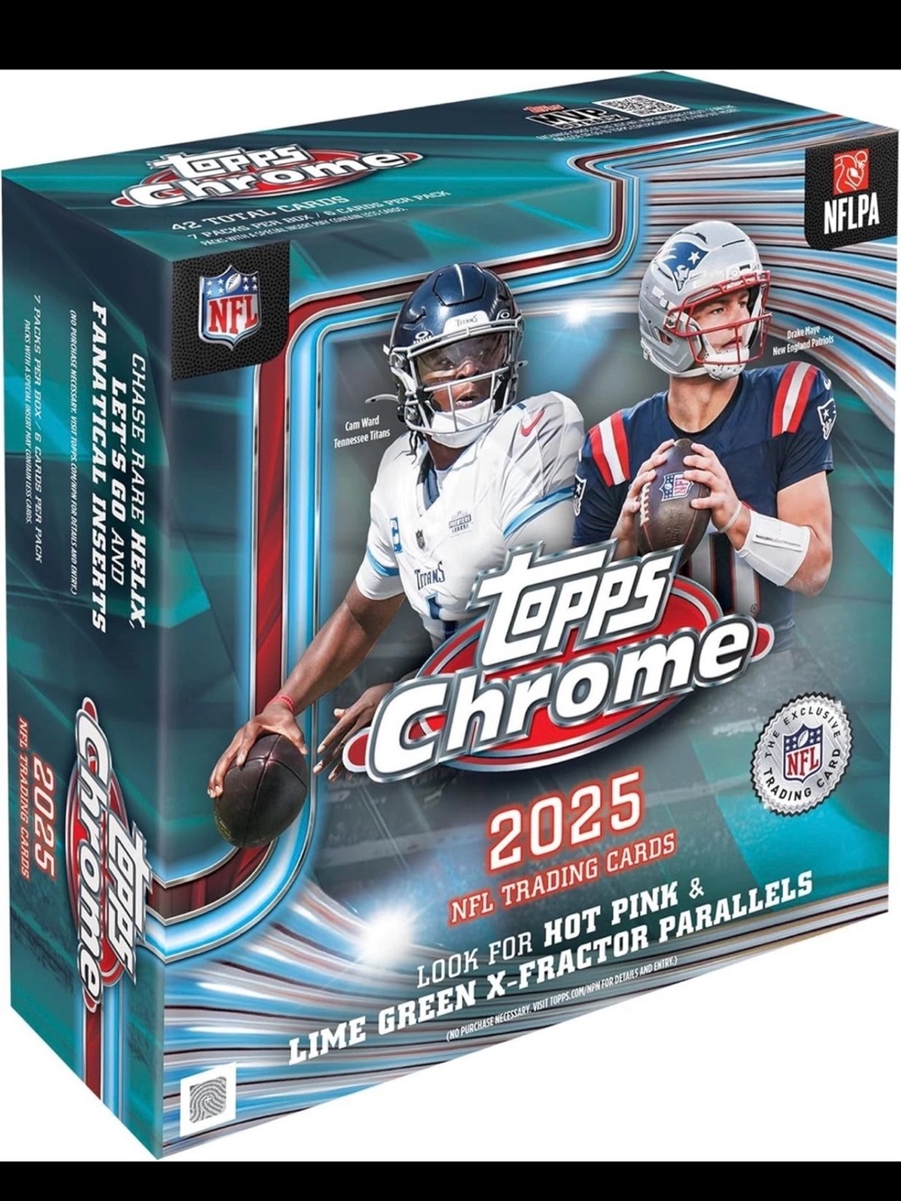 New Sealed Topps Chrome 2025 NFL mega Box
